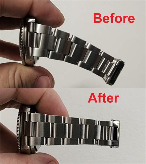 changing the rolex bracelet.